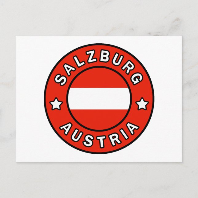 Salzburg Österrike Vykort (Framsida)