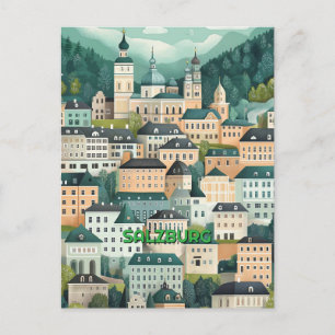 Salzburg Österrike Vykort