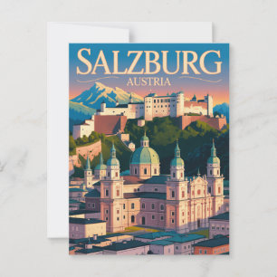 Salzburg Österrike Vykort