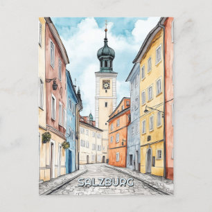 Salzburg Österrike Vykort