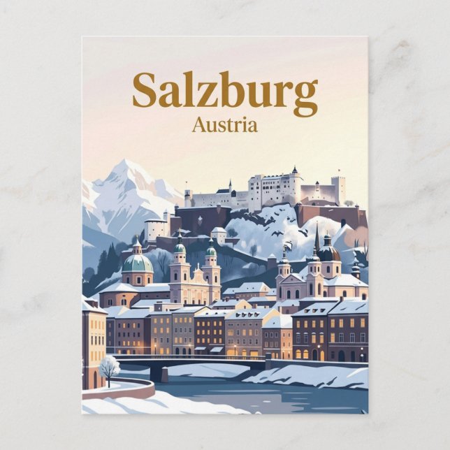 Salzburg Österrike Vykort (Framsida)