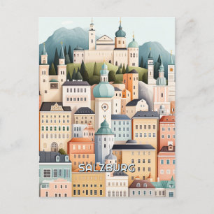 Salzburg Österrike Vykort