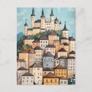 Salzburg Österrike Vykort