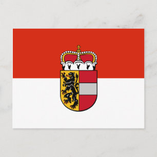 Salzburg, Österrikes flagga Vykort