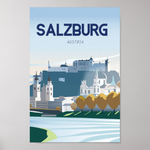 Salzburg Österrikes reseaffisch Poster