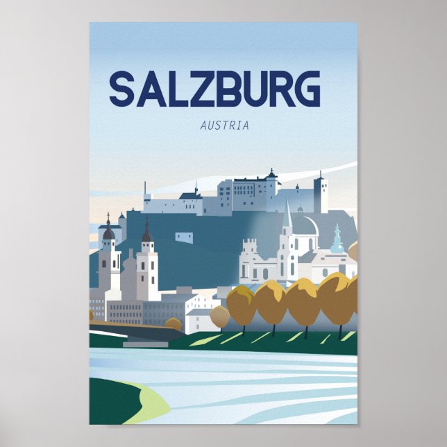 Salzburg Österrikes reseaffisch Poster (Framsidan)