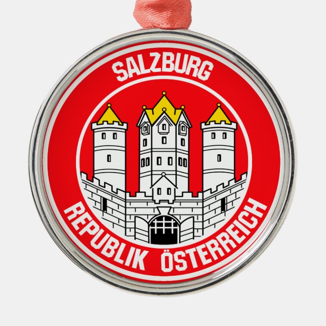 Salzburg Round Emblem Julgransprydnad Metall (Framsidan)