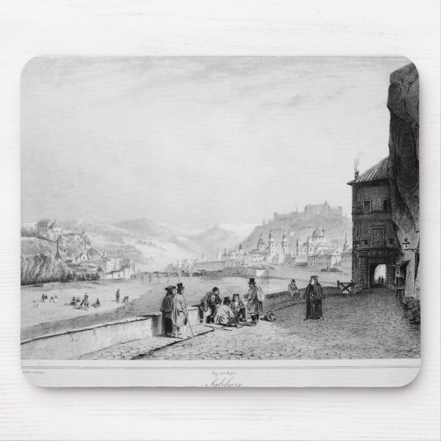 Salzburg som inristas av Bayot & Cuvilier, 1840 Musmatta (Framsidan)