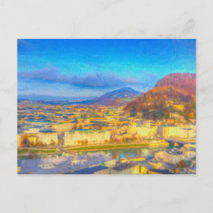 Salzburg Stad Konst Vykort