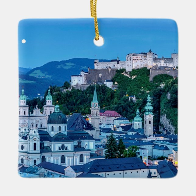 Salzburg stad, Österrike Julgransprydnad Keramik (Framsida)