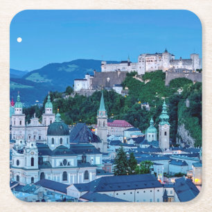 Salzburg stad, Österrike Underlägg Papper Kvadrat