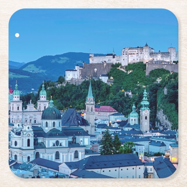 Salzburg stad, Österrike Underlägg Papper Kvadrat (Framsidan)