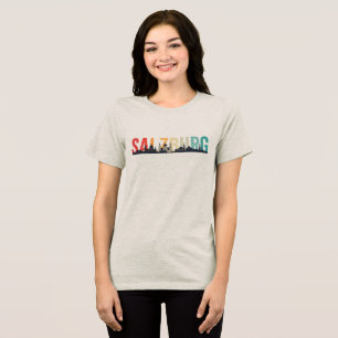 Salzburg Text med Stadssiluett T Shirt
