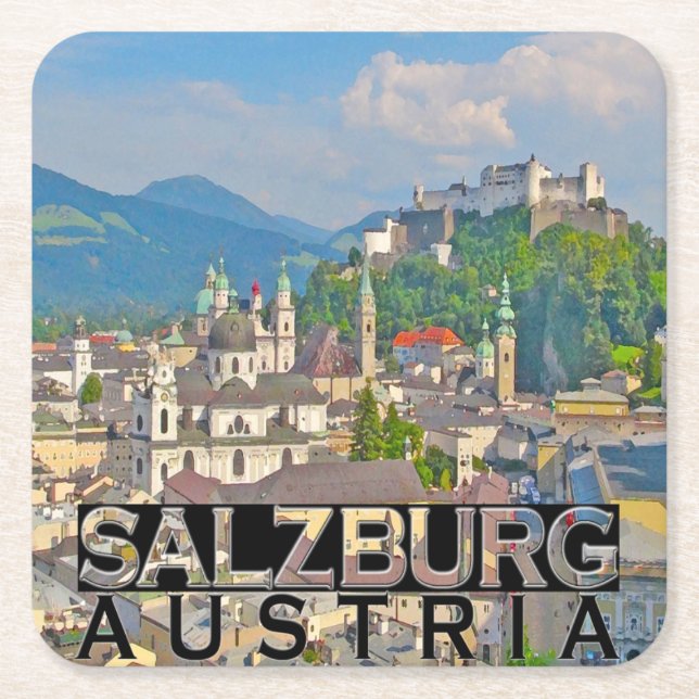 Salzburg Underlägg Papper Kvadrat (Framsidan)
