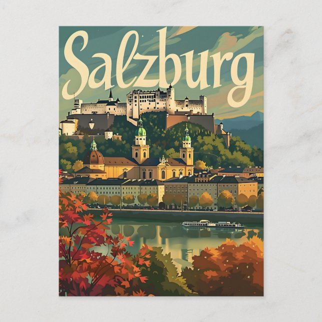 Salzburg Vintage Vykort (Framsida)