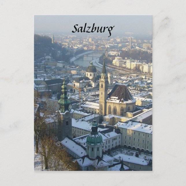 Salzburg-vinter Vykort (Framsida)