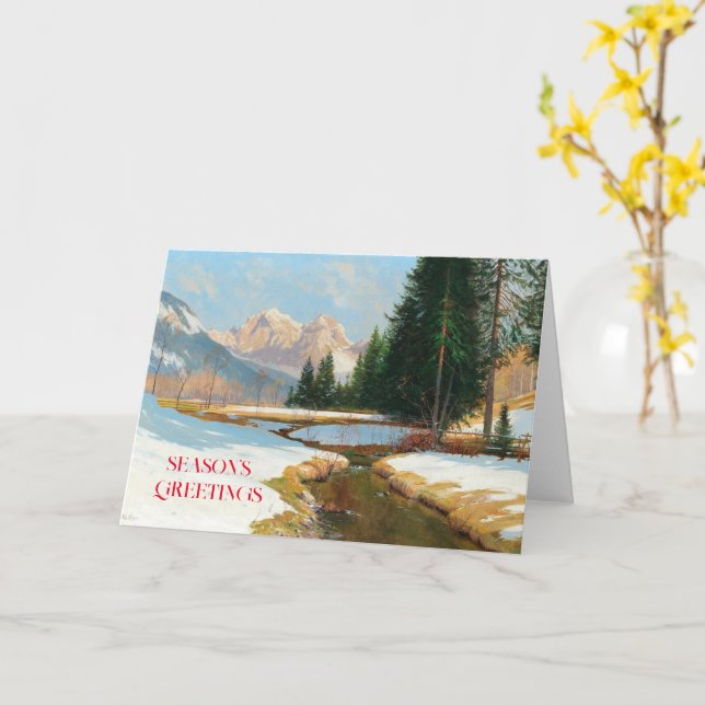 Salzburger Alpernas-View, Winter Kort (Gul blomma)