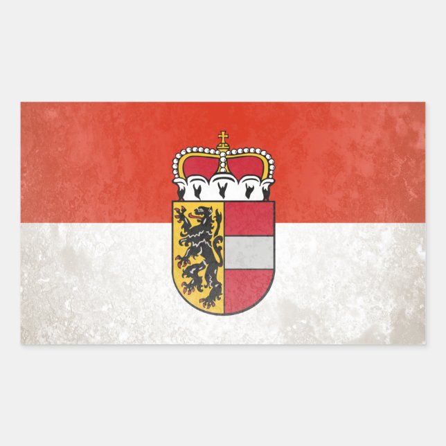 Salzburgerland Rektangulärt Klistermärke (Framsida)