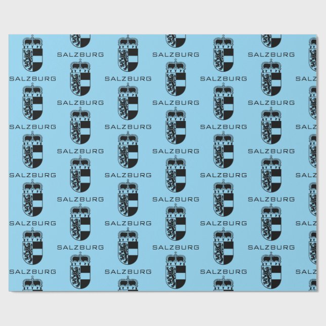 Salzburgs vapen Monokrom konsttryck Presentpapper (Platt)