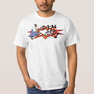 Sam är I T-shirt