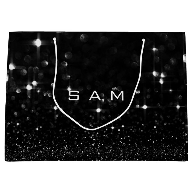 Sam Black White Glitter Favor Spark (Framsidan)