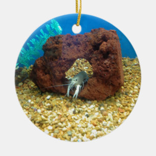 Sam blåtthummerkräftan julgransprydnad keramik