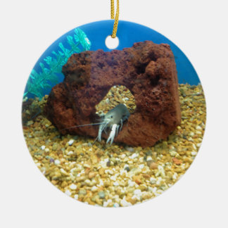 Sam blåtthummerkräftan julgransprydnad keramik