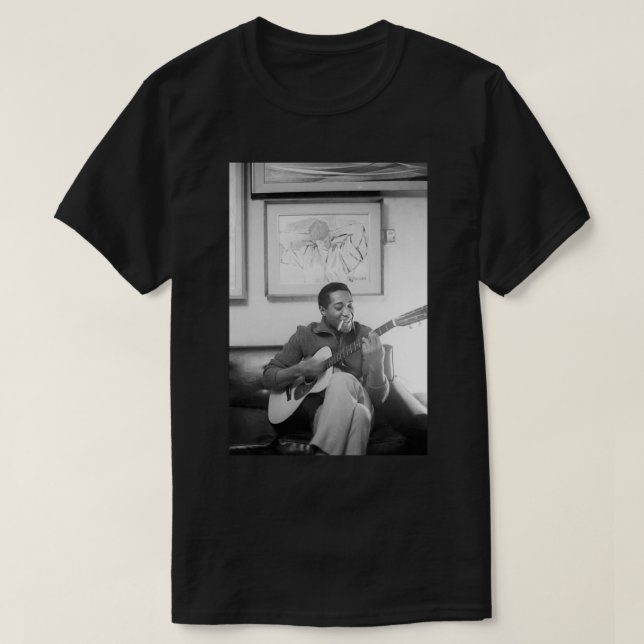 Sam Cooke Spela Guitar Classic T-Shirt (Design framsida)