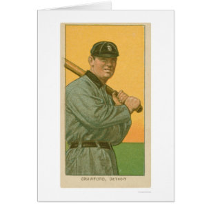 Sam Crawford baseball 1911 Hälsningskort
