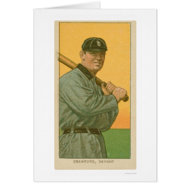 Sam Crawford baseball 1911 Hälsningskort (Framsidan)