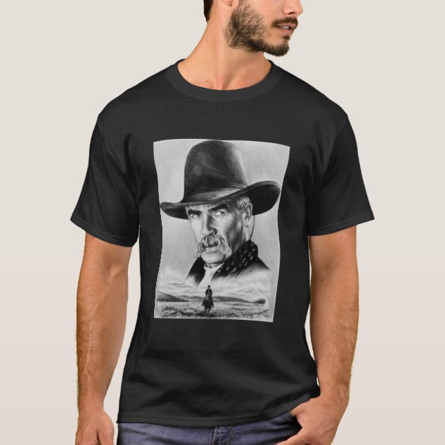 Sam Elliot Lone Rider T Shirt (Framsida)