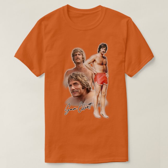 Sam Elliott Retro Fläkt Design T Shirt (Design framsida)