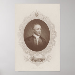 Sam Houston Engraved Porträtt Poster