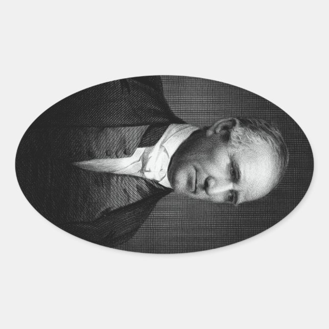 Sam Houston Ovalt Klistermärke (Framsida)