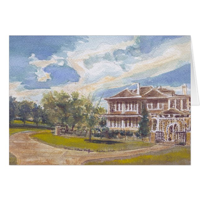 Sam Houston Park: 1905 Staiti House Hälsningskort (Framsidan Horizontal)