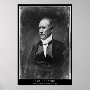 Sam Houston porträtt Poster