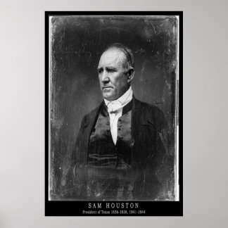 Sam Houston Porträtt Poster