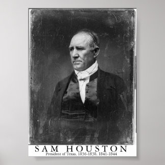 Sam Houston, Texas president Poster