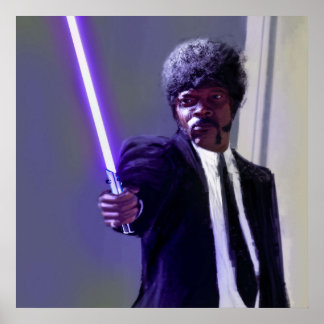 Sam L Jackson med tändare Poster