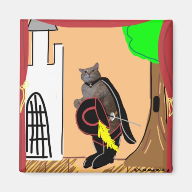 Sam Le Cat Foretting Hans Linjer Magnet (Framsidan)