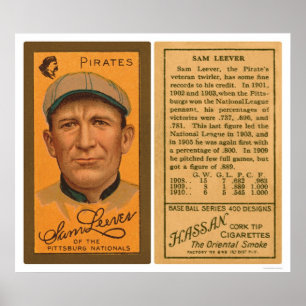 Sam Leever Pirater Baseball 1911 Poster