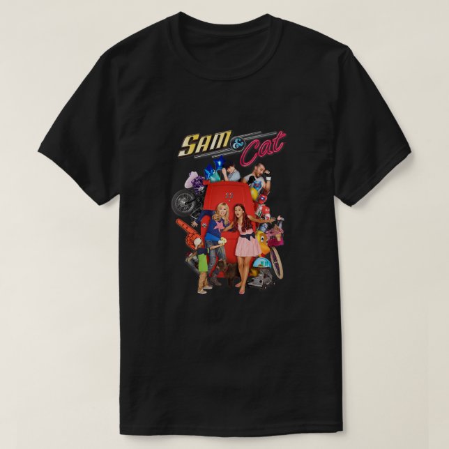 Sam och Cat Show Poster Premium T Shirt (Design framsida)