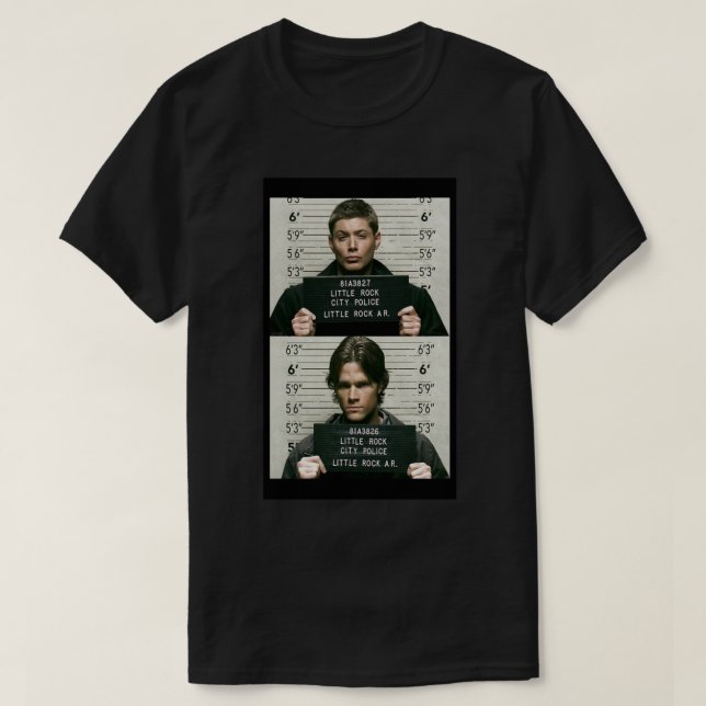 Sam och Dean Mugshots Classic T-Shirt (Design framsida)
