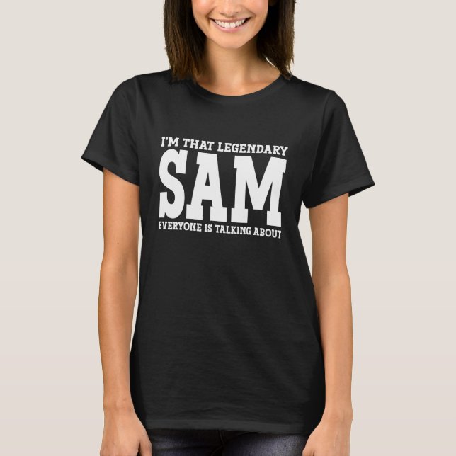 Sam Personnamn  Sam T Shirt (Framsida)