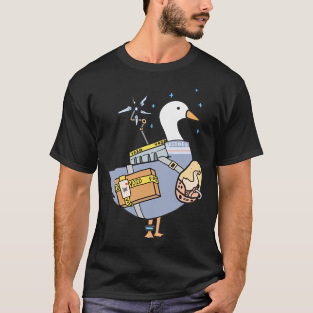 Sam Porter Bridges som en gås från Death Stranding T Shirt (Framsida)