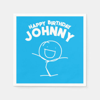 Sam Stickman Birthday Pappra Napkins Pappersservett