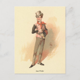Sam Weller av Kyd från Dickens Pickwick  Vykort