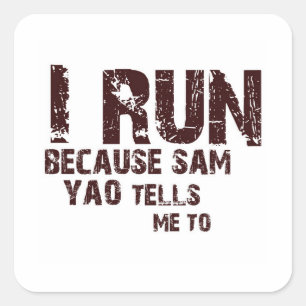 Sam Yao Sticker Fyrkantigt Klistermärke
