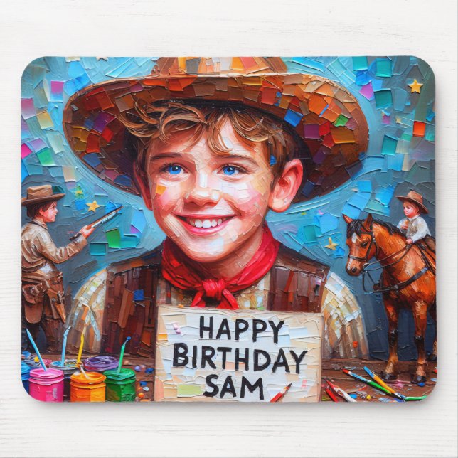 SAM ~ Zany Cowboy BIRTHDAY Gift ~ Musmatta (Framsidan)