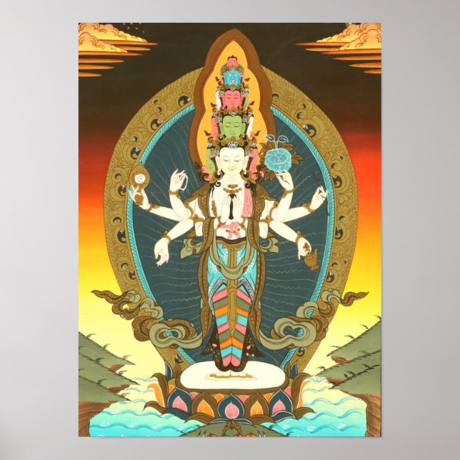 Samantamukha Avalokiteshvara Poster (Framsidan)